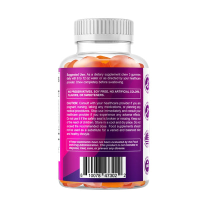 Vitamatic Prebiotic Fiber Gummies for Adults – 2 Pack (Total 120 Gummies) 7g Fiber per Serving | Extra Strength | Zero Sugar Added | Pectin-Based Vitamatic
