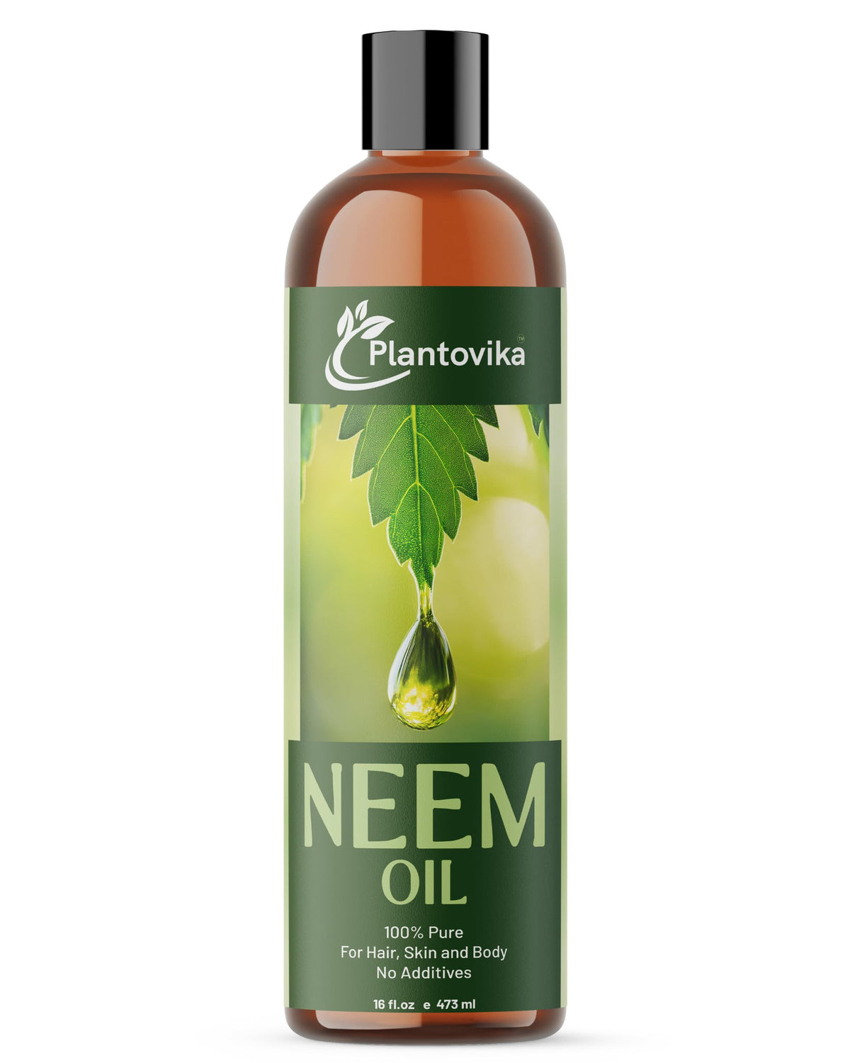 Plantovika Pure Neem Oil (16 Oz) - 100% Cold Pressed, All Natural Concentrate, Unrefined, Multipurpose, Seed Extract Plantovika