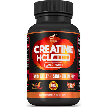 Creatine HCL Capsules with HMB - Workout Supplement for Men & Women, Muscle Builder, Endurance, Strength, Superior to Monohydrate: Instantized for Max Absorption, No Load, No Bloat, 180 Vegan Capsules FOLONA buy australia supplements