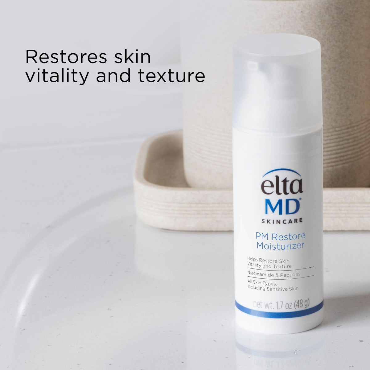 EltaMD PM Restore Night Moisturizer Face Cream, For All Skin Types, 1.7 oz EltaMD