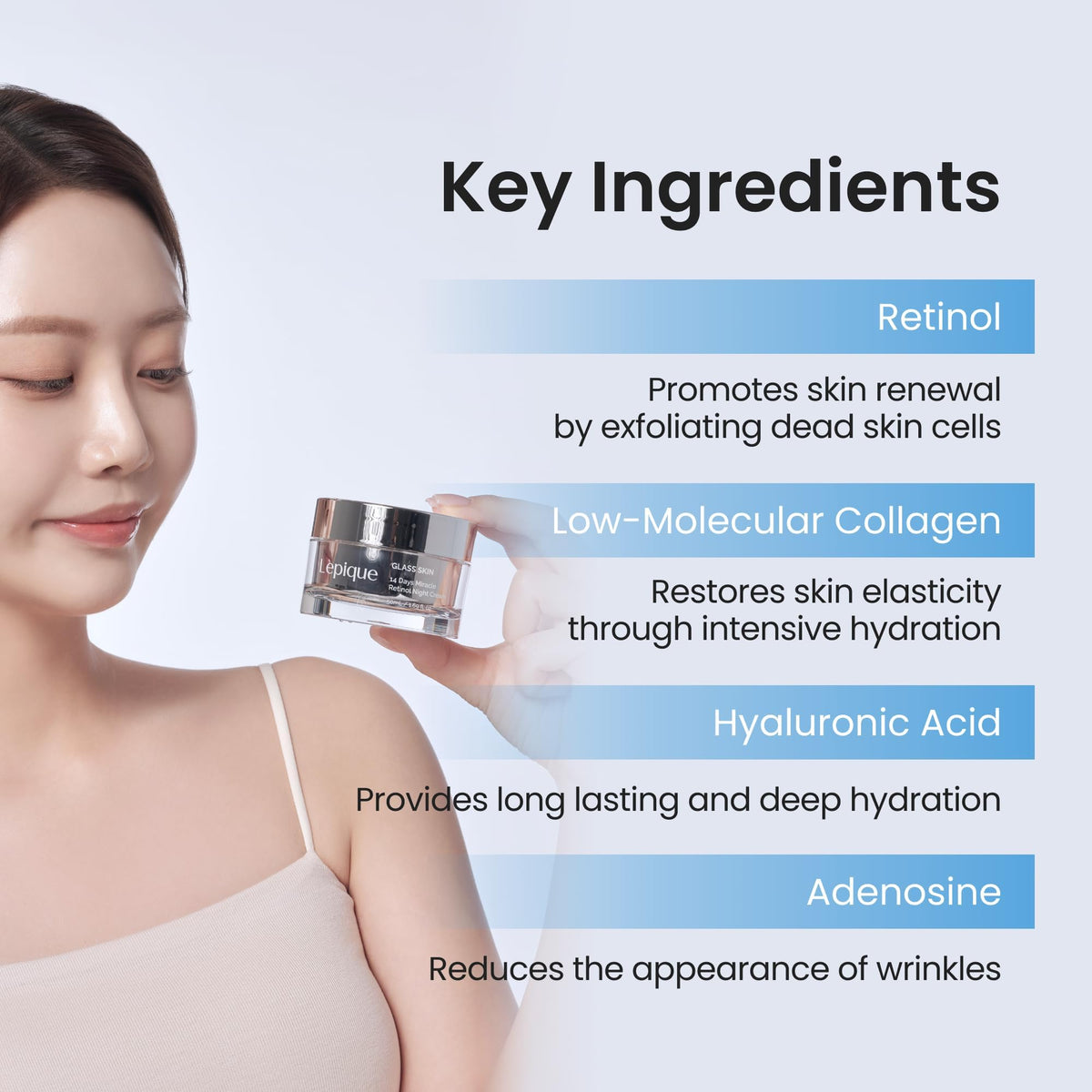 Lepique Retinol Night Cream - No.1 Korean Premium Repair Cream, 1.69 Fl Oz Lepique