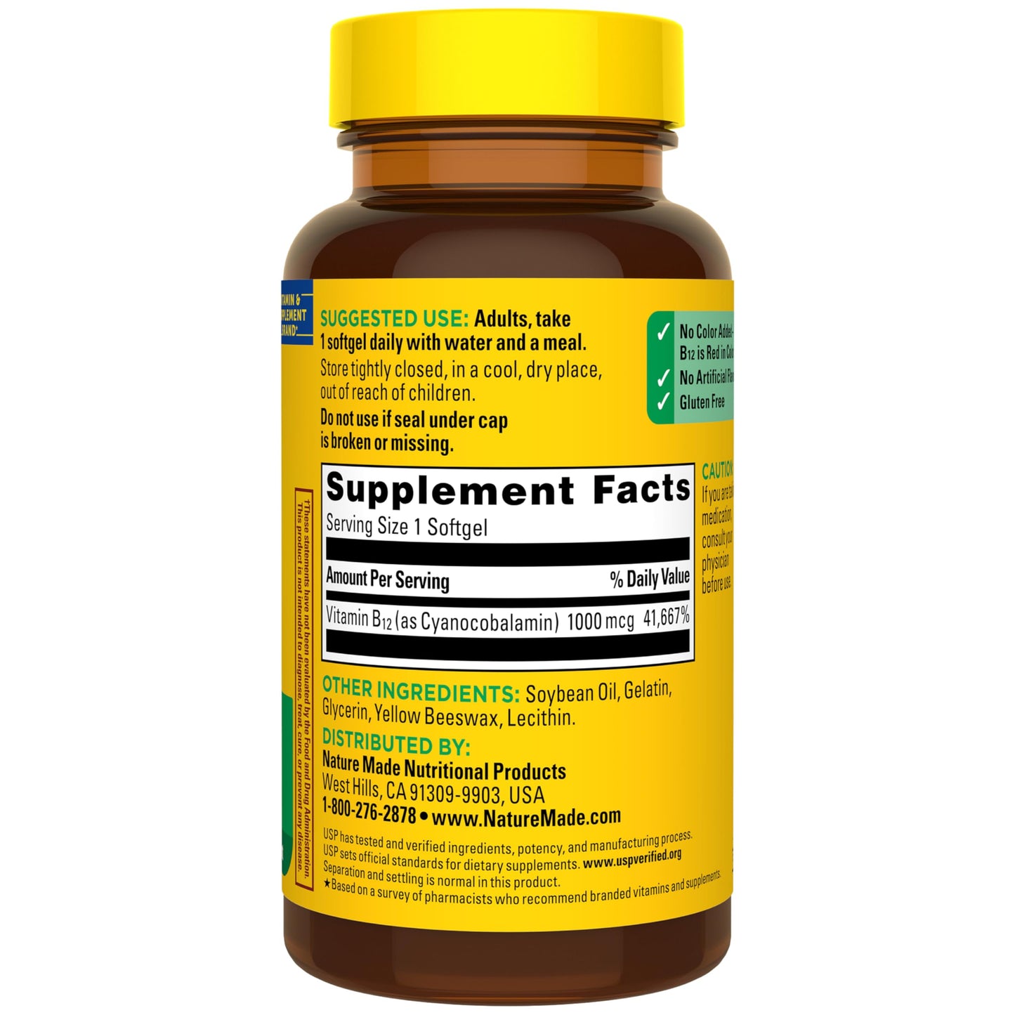Nature Made Vitamin B12 1000 mcg, Energy Metabolism Support, 150 Softgels | B12 Vitamins 1000 mcg, Energy Metabolism Support Supplement for Women and Men, Gluten Free, 150 Day Supply Gsupps Australia