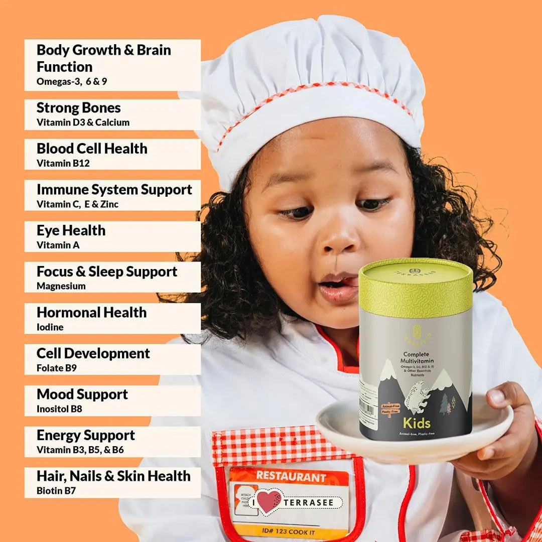 Terraseed Complete Kids Multivitamin Gummies - with Omega 3,6,9, Vitamin B12, Folic Acid, Iodine, Vitamin C, Zinc - Kids Daily Essential Vitamins Terraseed buy australia supplements