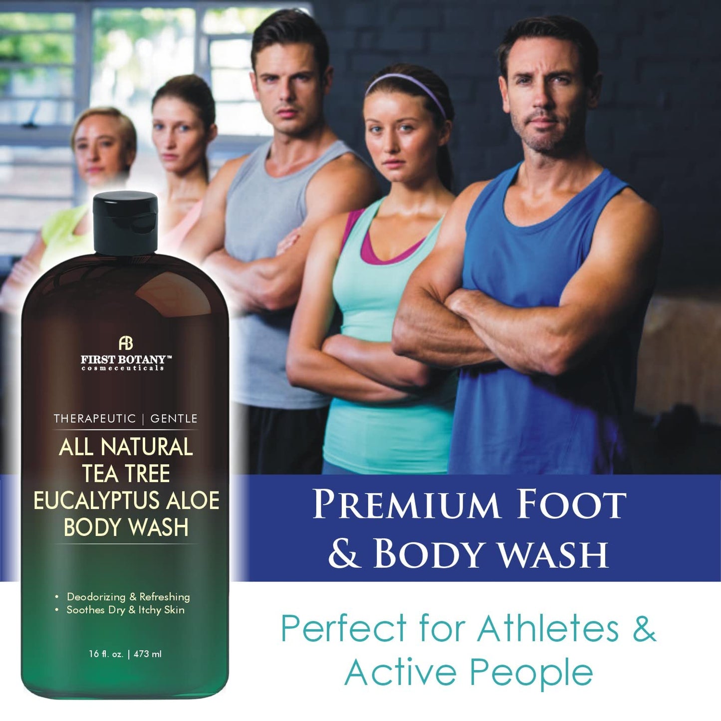 First Botany, ALL Natural Body Wash - Fights Body Odor, Athlete's Foot, Jock Itch, Nail Issues, Dandruff, Acne, Eczema First Botany