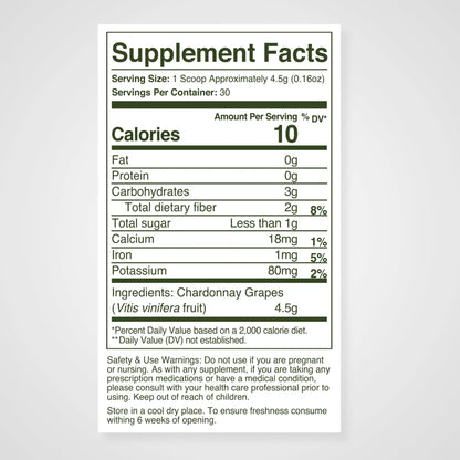 WellVine Premium Smart Prebiotic Gut Health Supplement Powder for Men & Women | Digestive Support & Gut Health With 100% Upcycled Chardonnay Grapes | Plant-Based WellVine