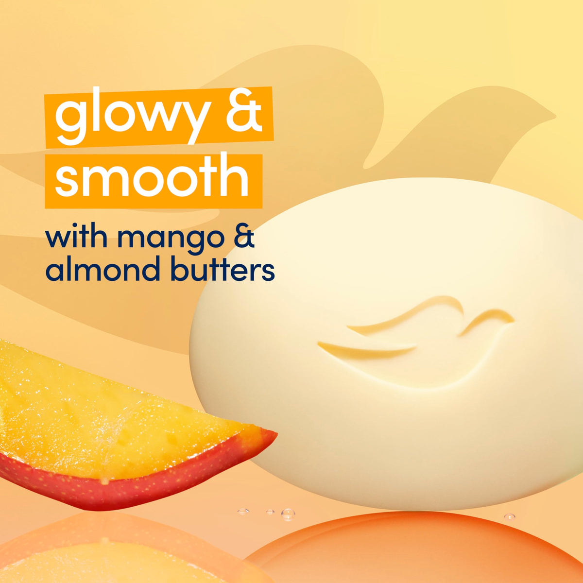 Dove Glowing Beauty Bar Soap , Mango & Almond Butters, I 8 Count 3.75 oz Dove