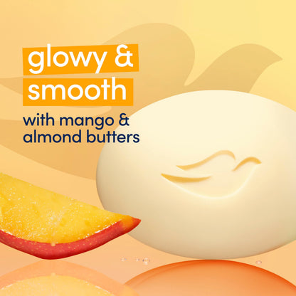 Dove Glowing Beauty Bar Soap , Mango & Almond Butters, I 8 Count 3.75 oz Dove