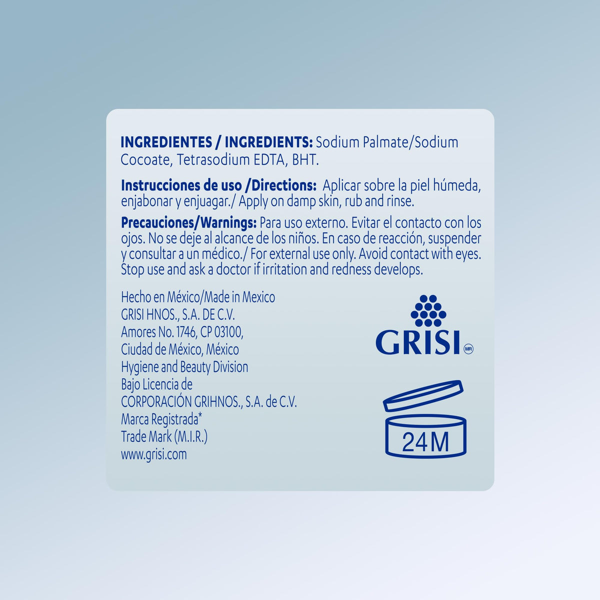 Grisi Neutral Bar Soap |Hypoallergenic | 3.5 oz | 6-Pack Grisi