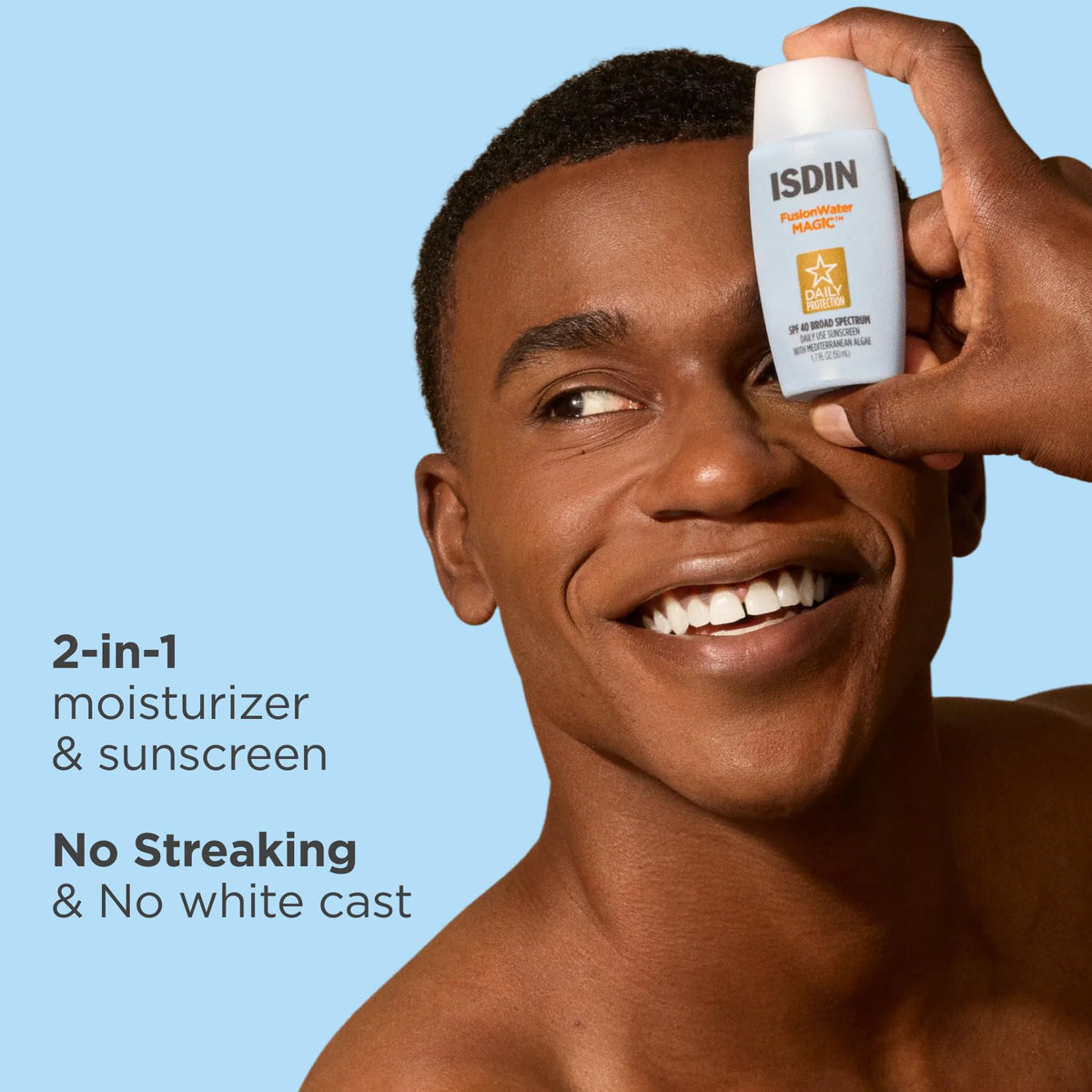 ISDIN Fusion Water MAGIC Lightweight Clear Face Sunscreen SPF 40, 1.7 fl oz ISDIN