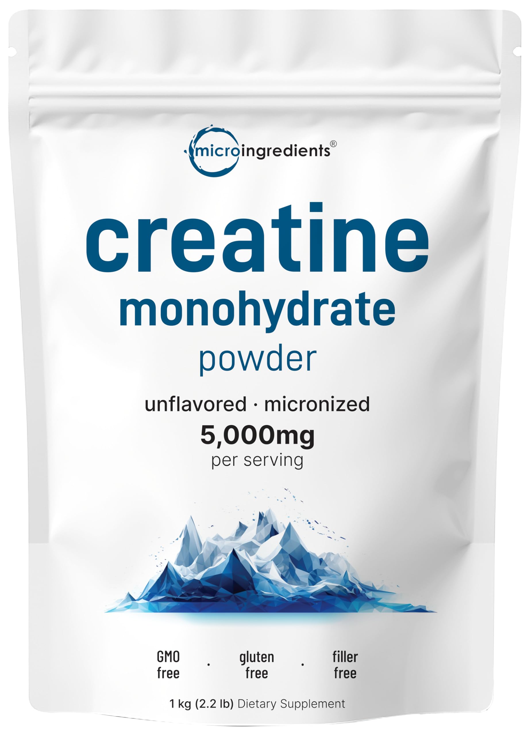 Creatine Monohydrate Powder 1 kg (2.2 Lbs), 5000mg Per Serv, Micronized Creatine Powder, Unflavored, Pure, No Filler, Keto & Vegan Friendly, Easy Dissolve Pre Workout Creatine for Women and Men Micro Ingredients buy australia supplements