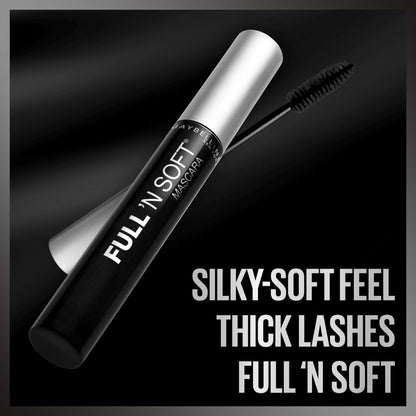 Maybelline New York Full 'N Soft Washable Mascara, Very Black, 1 Count MAYBELLINE