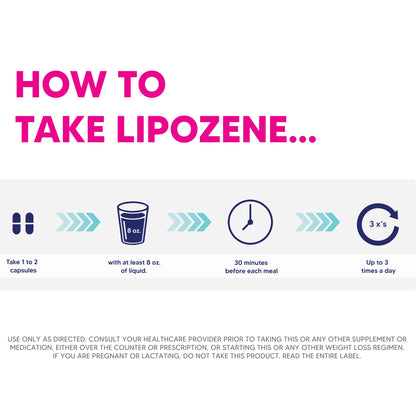 Lipozene Weight-Management Fiber Supplement, 60 Capsules | Non-Stimulant Glucomannan Formula for Healthy Lifestyle Support Lipozene