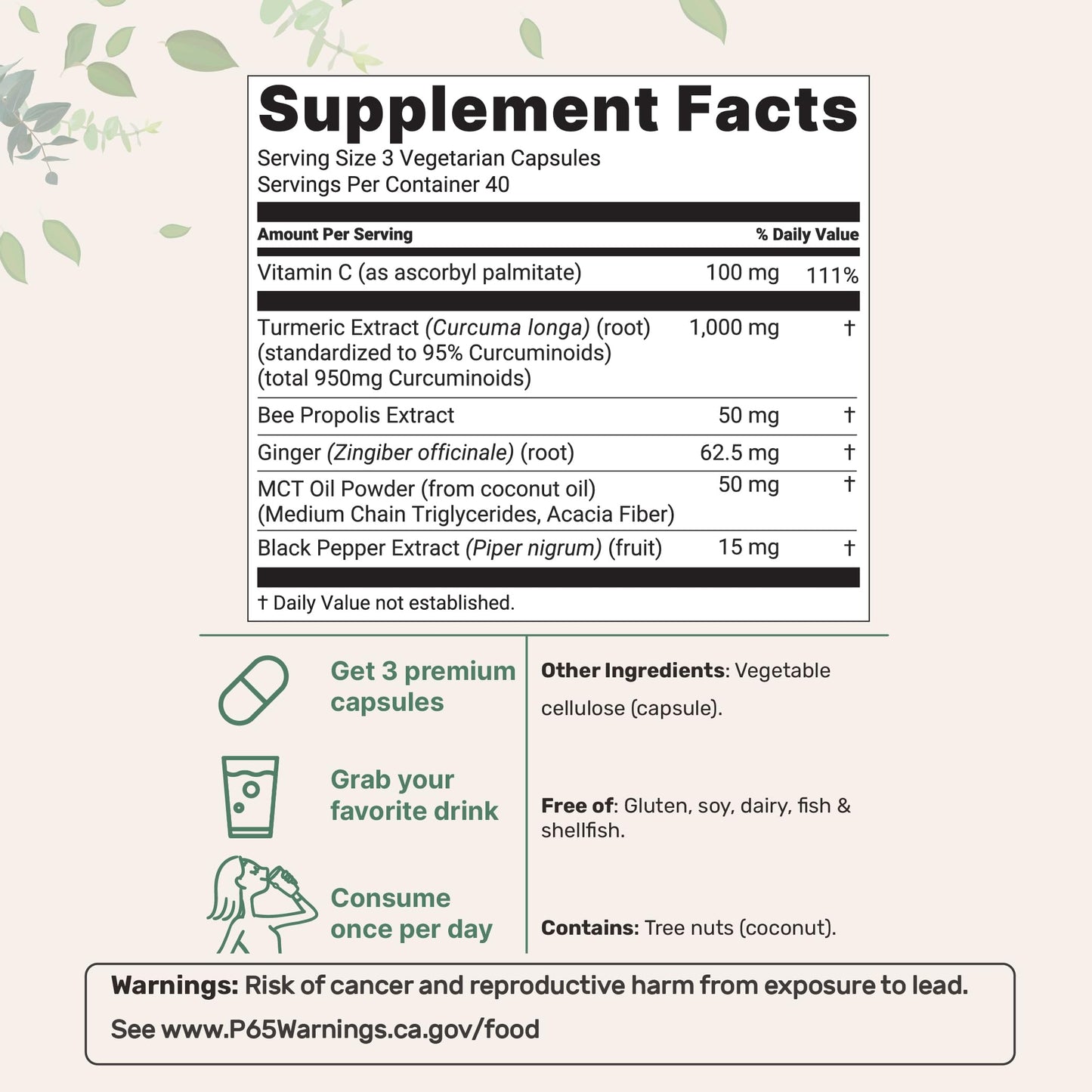 Micro Ingredients Pure Turmeric Curcumin Supplement 1,000mg – 95% Curcuminoids with Black Pepper & Ginger – High Absorption for Joint & Antioxidant Support Micro Ingredients