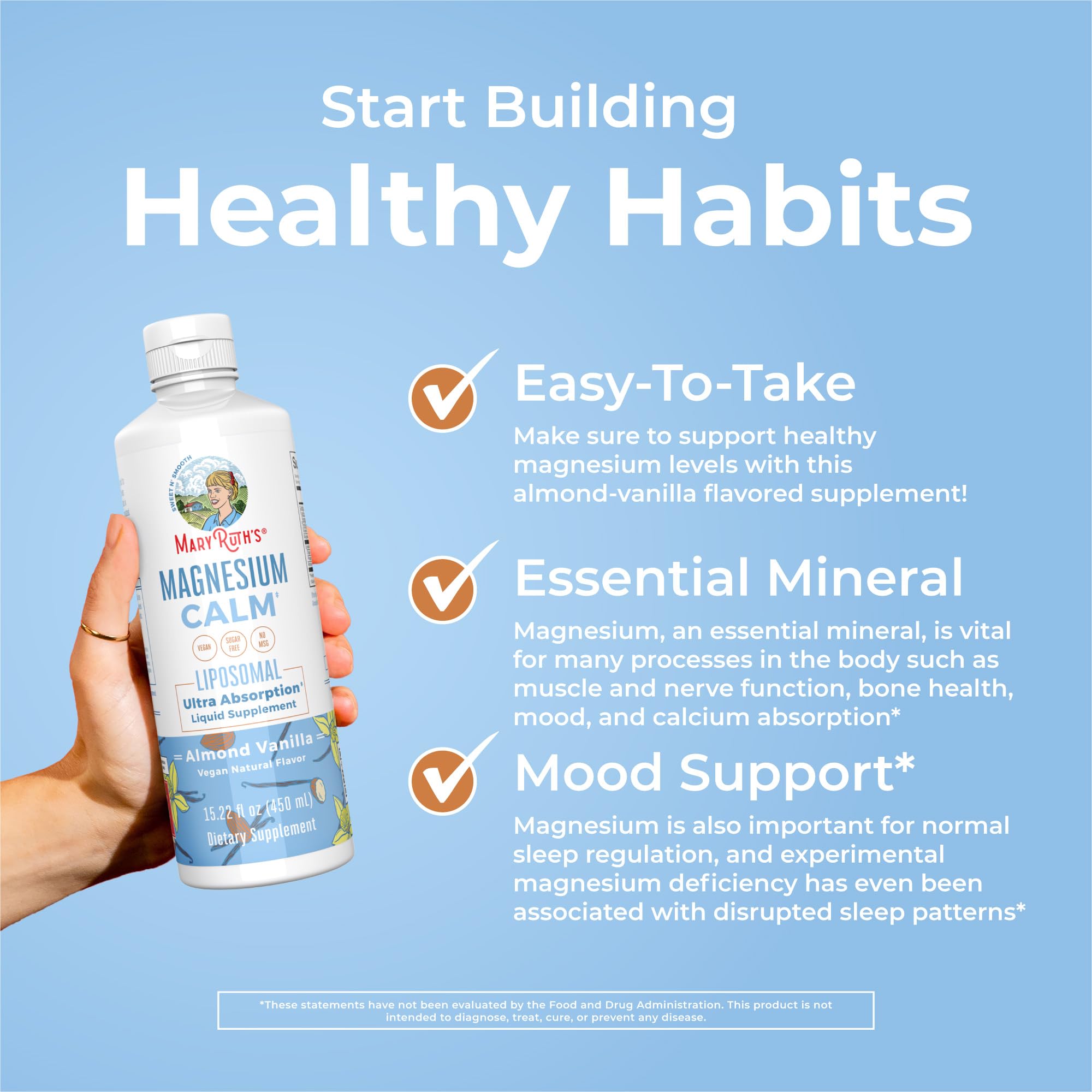 MaryRuth Organics Magnesium Liposomal| Magnesium Supplement | Magnesium Bisglycinate | Muscle & Bone Support | Mood Support Vitamin | Vegan | Non-GMO | Gluten Free | 15.22 Fl Oz | 30 Servings MARYRUTH'S buy australia supplements