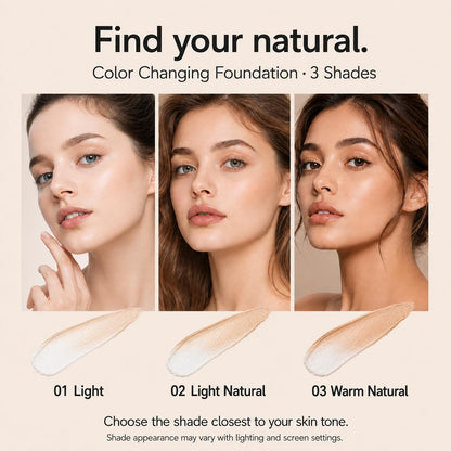 AUROVIDA 2 in1 Color Changing Korean Foundation Stick with Brush Makeup 02# Aurovida