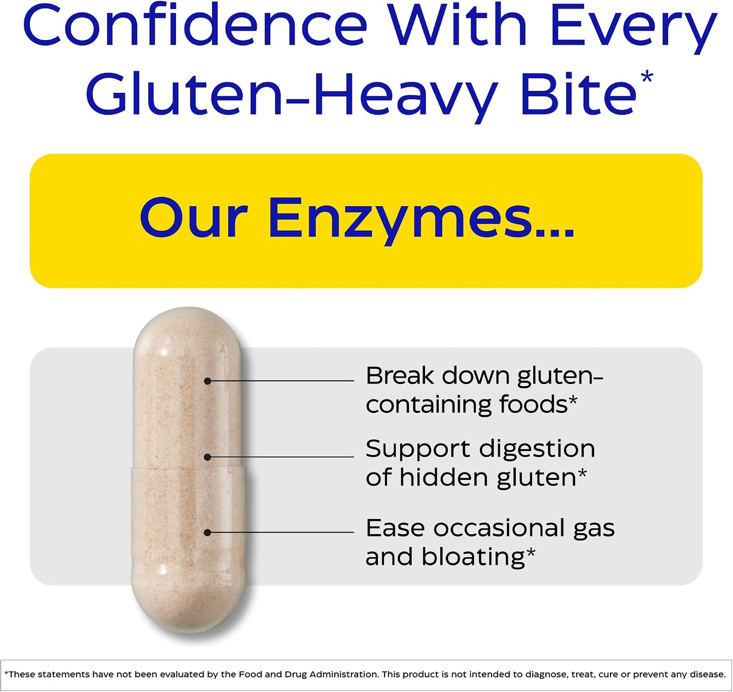 Enzymedica GlutenEase - Digestive Enzyme Supplement for Women & Men, Gluten & Casein Sensitivity Support, Enzymes for Digestion & Gut Health, Helps Gas & Bloating - 60 Caps Gsupps Australia
