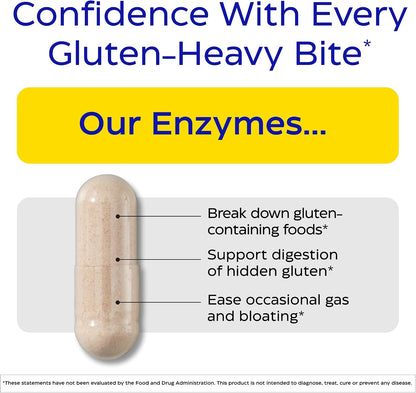 Enzymedica GlutenEase - Digestive Enzyme Supplement for Women & Men, Gluten & Casein Sensitivity Support, Enzymes for Digestion & Gut Health, Helps Gas & Bloating - 60 Caps Gsupps Australia