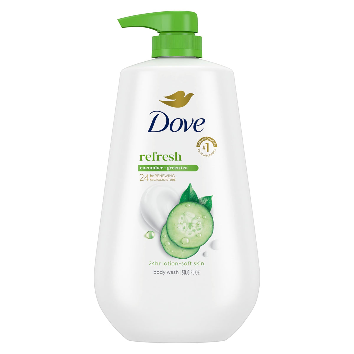 Dove Body Wash Body Wash Refresh Cucumber & Green Tea 30.6 oz, Sulfate Free Dove
