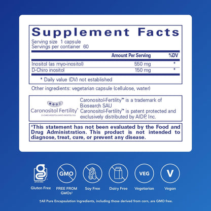 Pure Encapsulations Inositol Complex | Supplement to Support Energy, Healthy Metabolism, and Ovarian Function* | 60 Capsules Pure Encapsulations