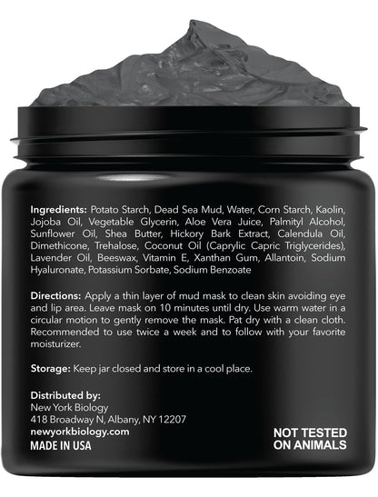 New York Biology Dead Sea Mud Mask for Face & Body - 8.8 oz NEW YORK BIOLOGY THE ULTIMATE COSMECEUTICALS