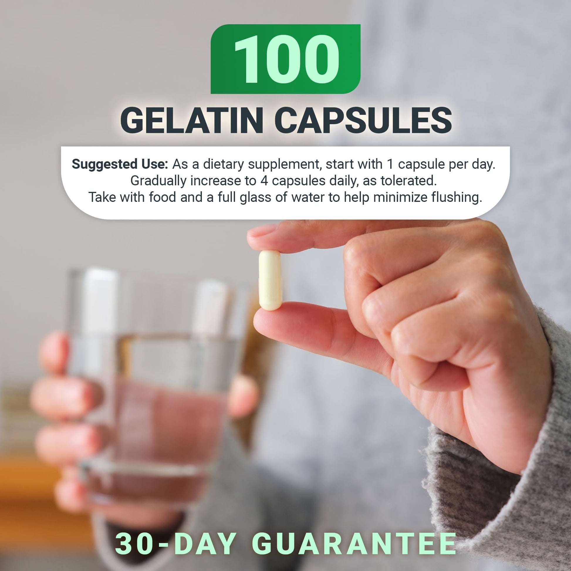 Dr. Berg Highly-Potent Niacin 500 mg – Now Only 125 mg per Capsule for Niacin Flush Tolerance Building – Gradually Increase to 500mg a Day – Vitamin B3 for Heart, Brain & Energy Support – 100 Capsules Dr. Berg Nutritionals buy australia supplements