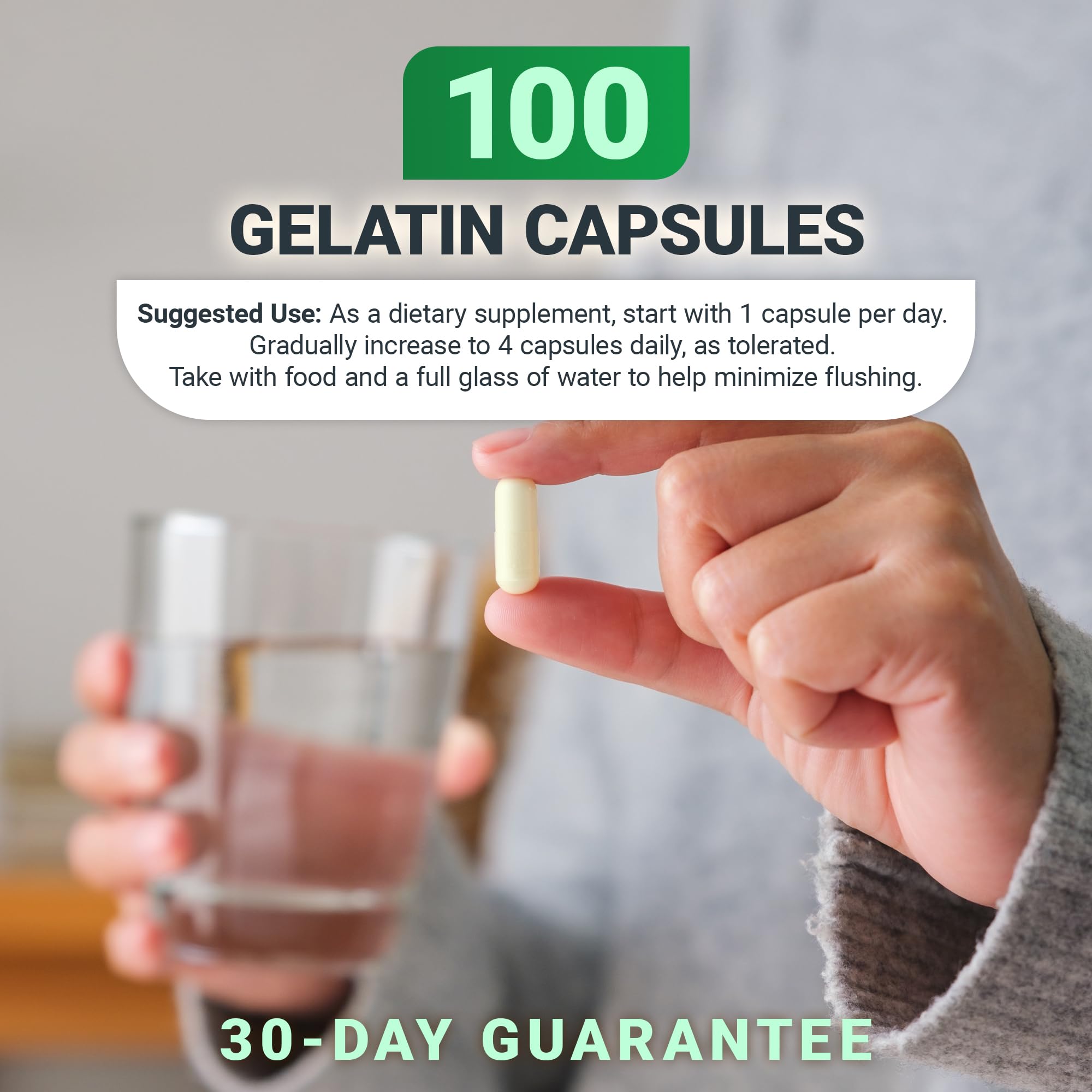 Dr. Berg Highly-Potent Niacin 500 mg – Now Only 125 mg per Capsule for Niacin Flush Tolerance Building – Gradually Increase to 500mg a Day – Vitamin B3 for Heart, Brain & Energy Support – 100 Capsules Dr. Berg Nutritionals buy australia supplements