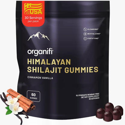 Organifi Shilajit Gummies - Himalayan Shilajit for Men and Women with PrimaVie Shilajit, 40-Plus Trace Minerals, and More - Hormone Balancer, Boosts Cellular Energy, Beats Fatigue, and More, 60 Count Gsupps Australia