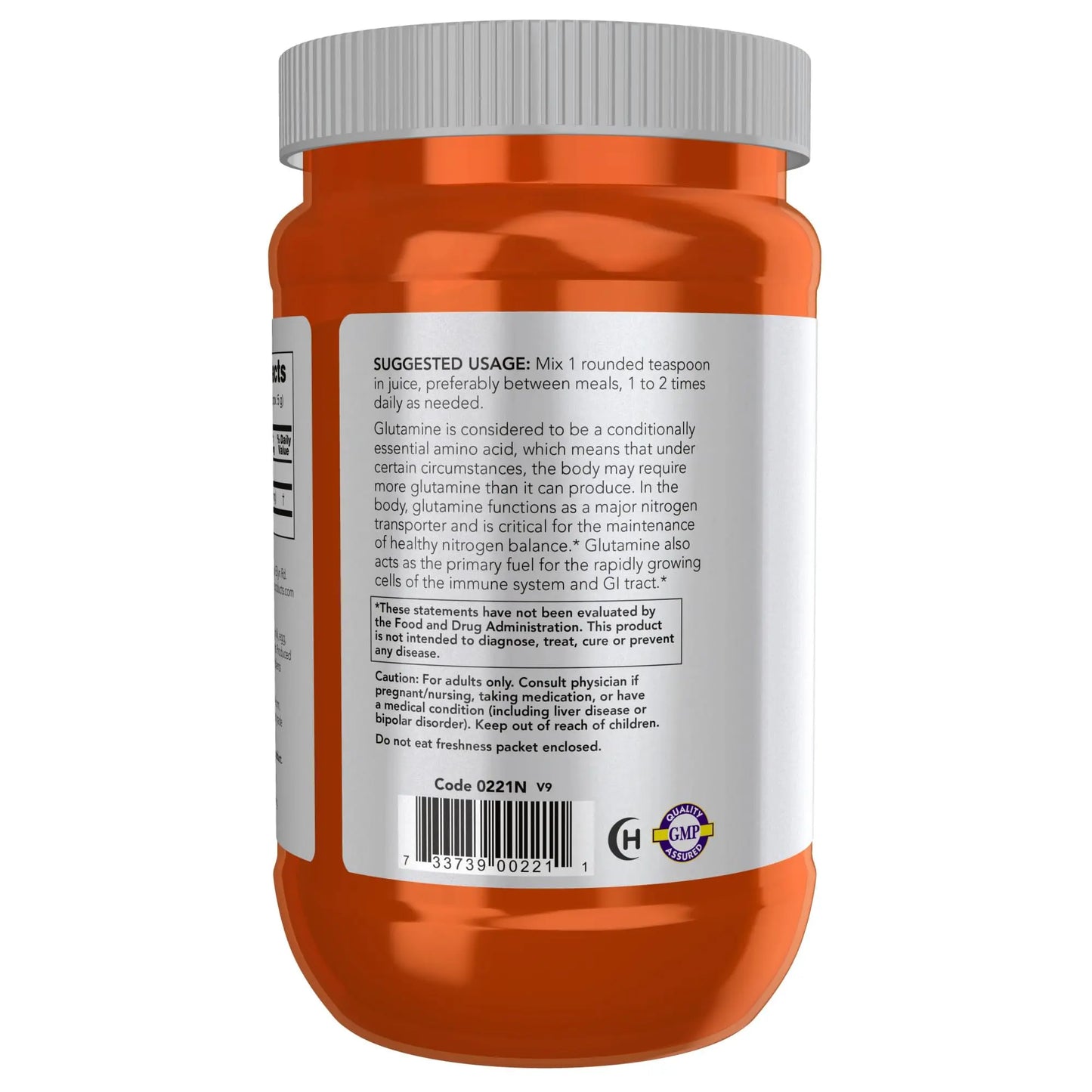 NOW Foods Sports Nutrition, L-Glutamine Pure Powder, Nitrogen Transporter*, Amino Acid, 1-Pound NOW Foods