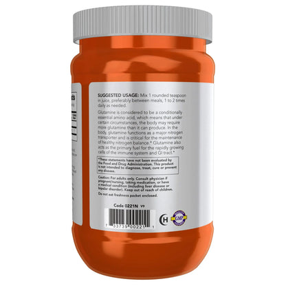 NOW Foods Sports Nutrition, L-Glutamine Pure Powder, Nitrogen Transporter*, Amino Acid, 1-Pound NOW Foods