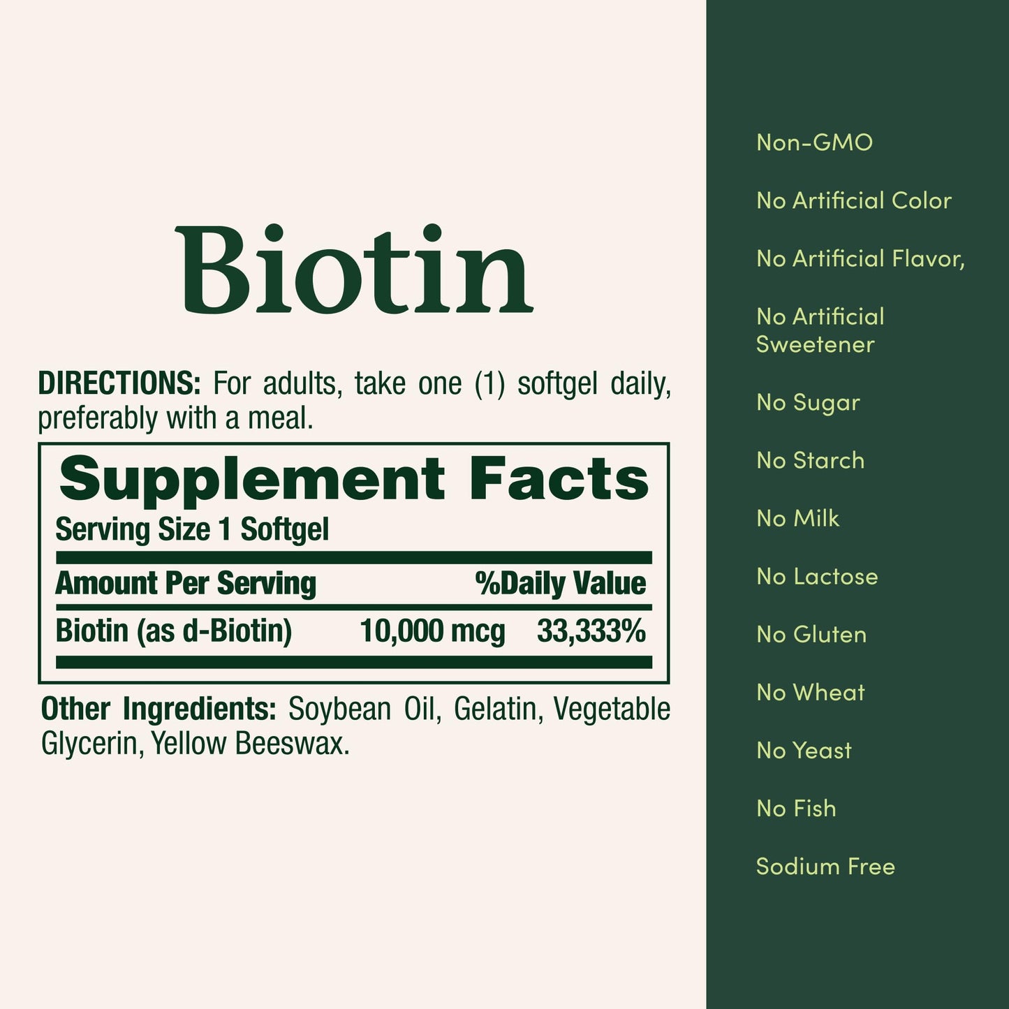 Nature's Bounty Biotin Hair Skin and Nails Vitamins, Supports Healthy Hair, Skin and Nails, 10,000 mcg, 120 Softgels (Pack of 1) Nature's Bounty