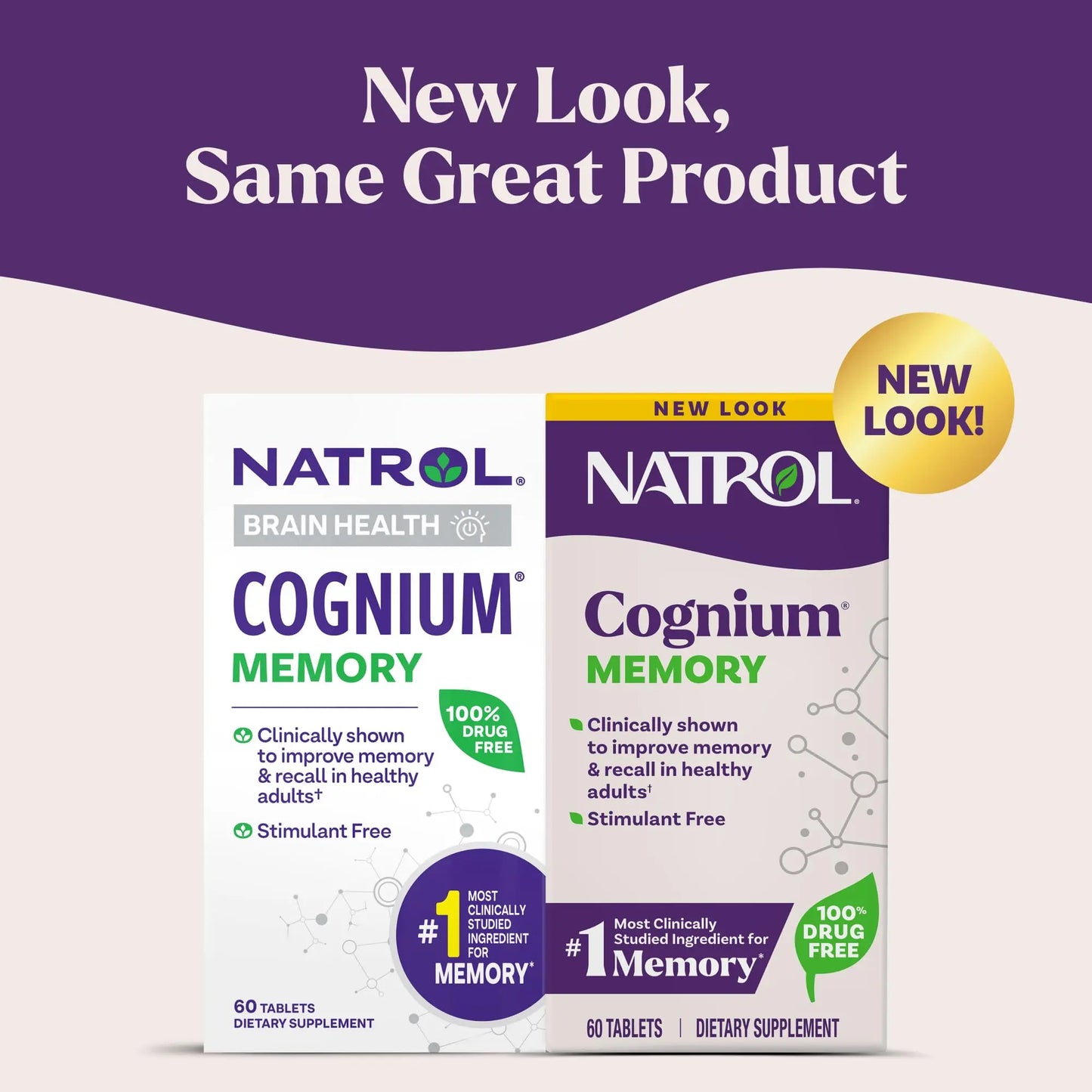 Natrol Cognium Memory, Brain Health Supplements for Adults, Brain Memory Supplements, Enhances Mental Agility in Healthy Adults, Natrol