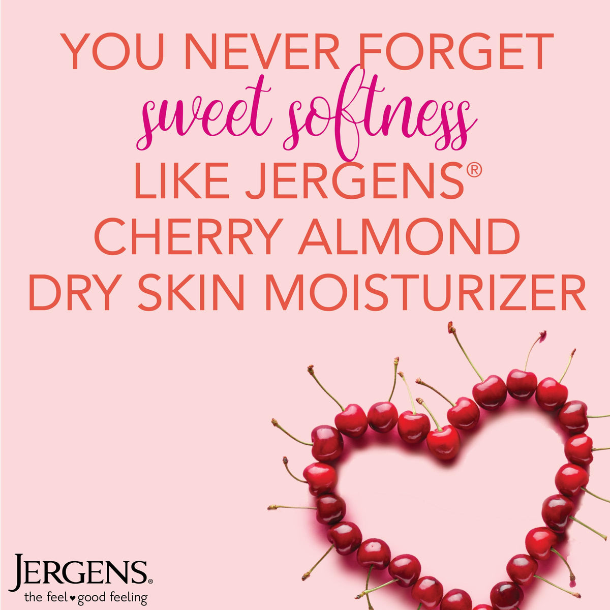 Jergens Cherry Almond Hand & Body Lotion, Dry Skin, 32 fl oz Jergens