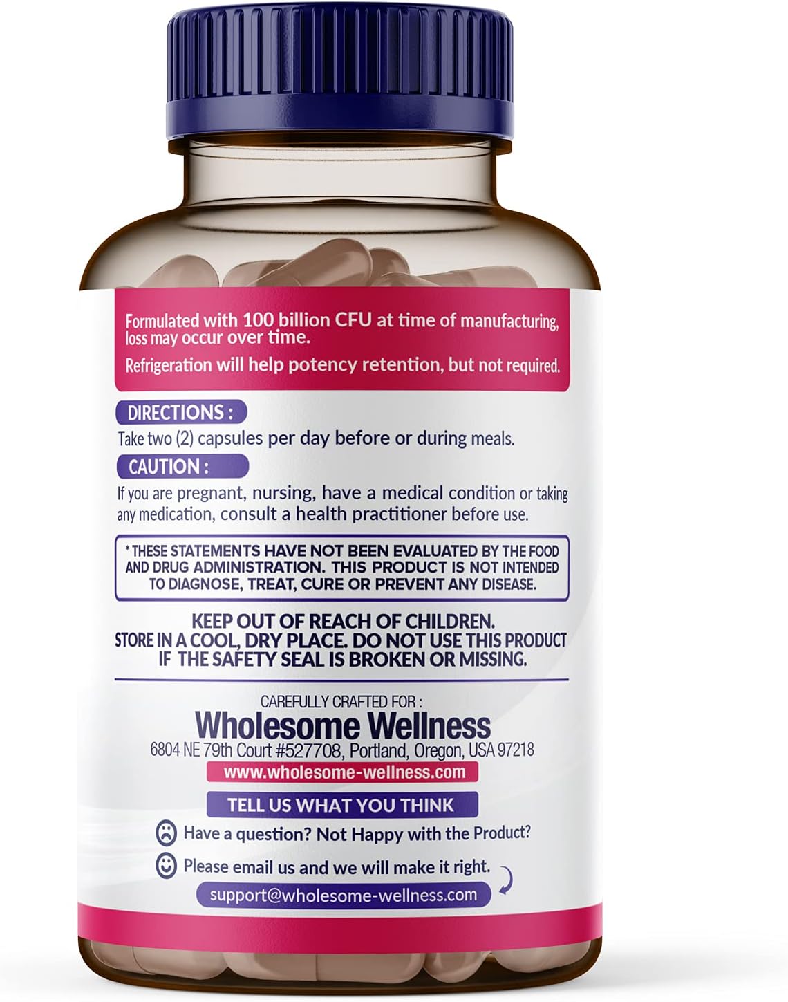Wholesome Wellness 100 Billion CFUs with Prebiotics and Organic Probiotics 100 Billion CFU for Men and Women Bundle Gsupps Australia
