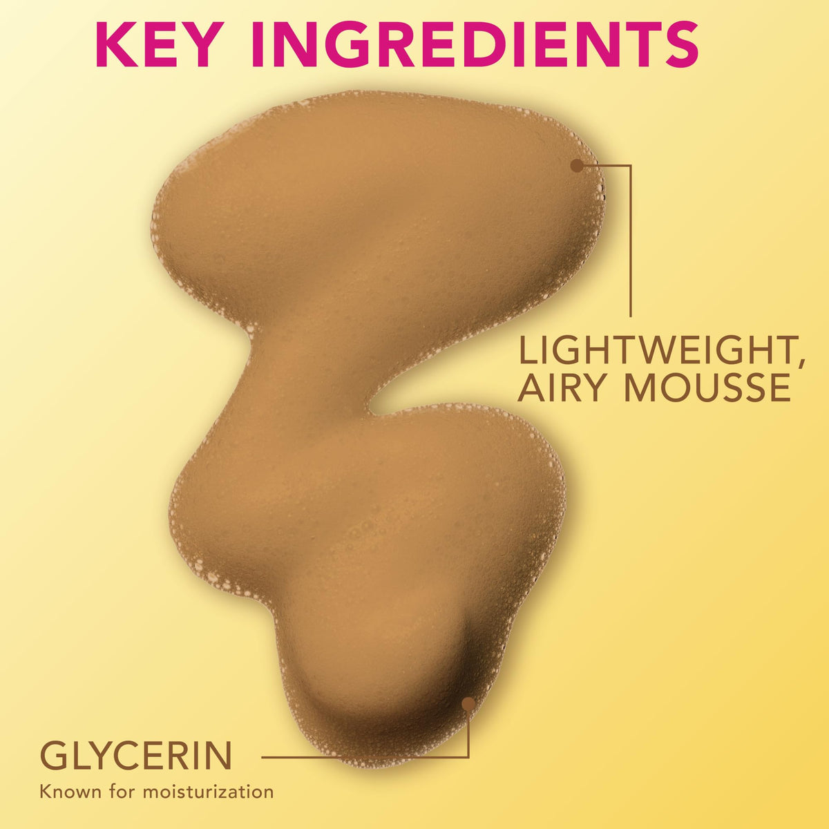 Jergens Natural Glow Self Tanner Mousse, Light Bronze Tan, 6 fl oz Jergens