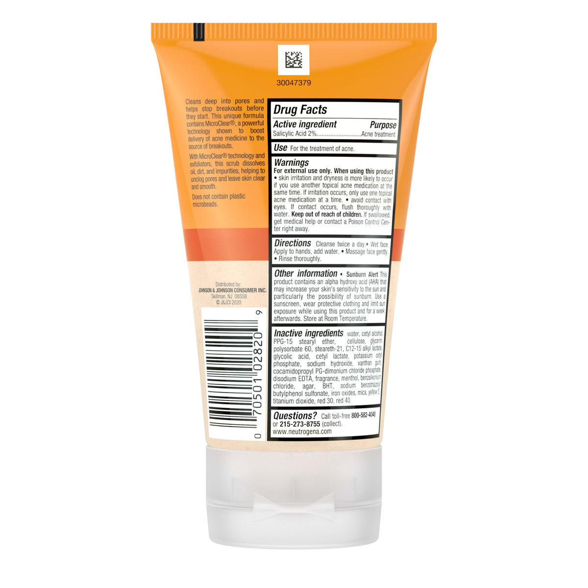 Neutrogena Oil Free Daily Acne Face Scrub, 4.2 oz Neutrogena