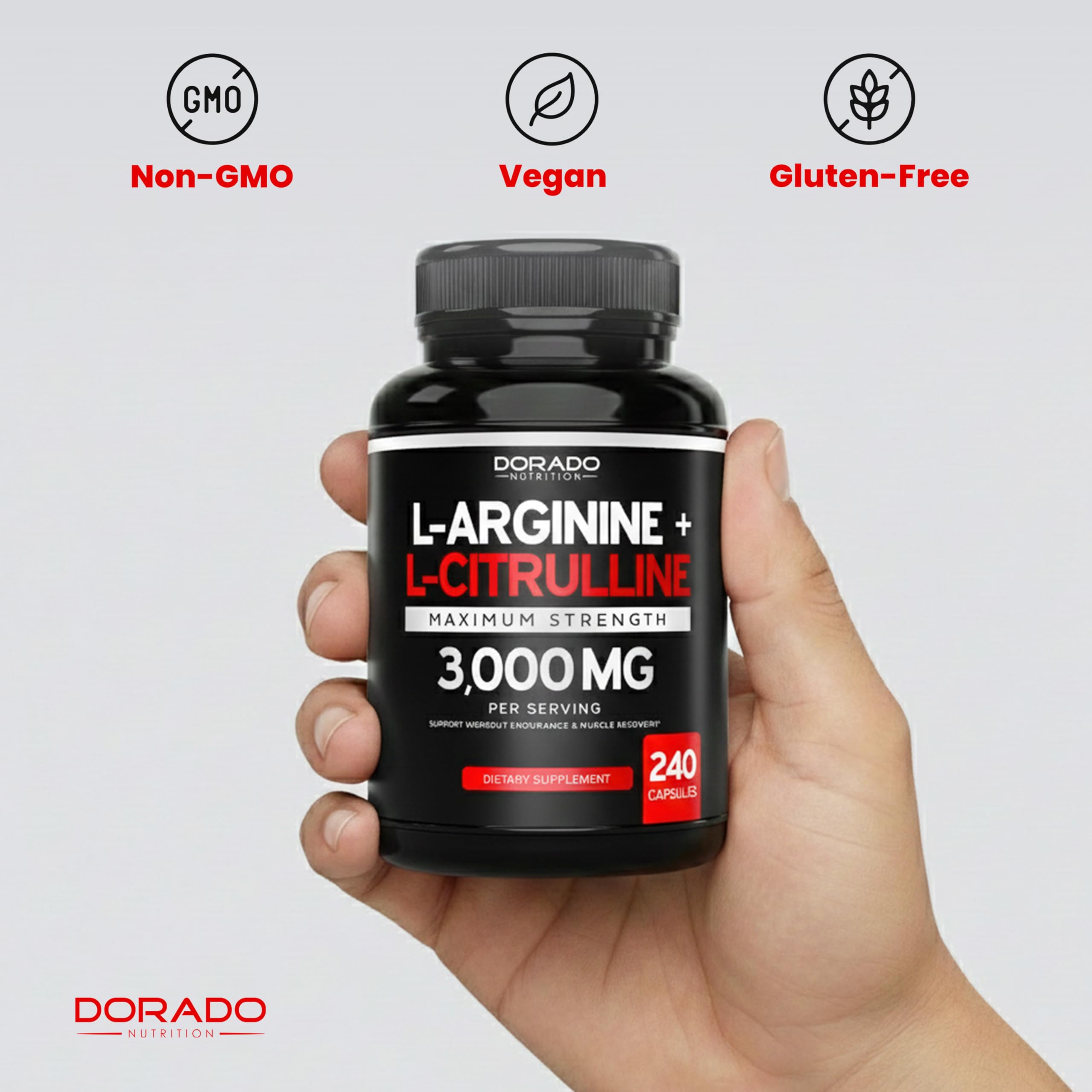 L Arginine L Citrulline Supplement 3000mg (240 Capsules) Nitric Oxide Pills for Men - Stamina, Endurance, Performance for Workouts - NO Supplements for Men DORADO NUTRITION buy australia supplements