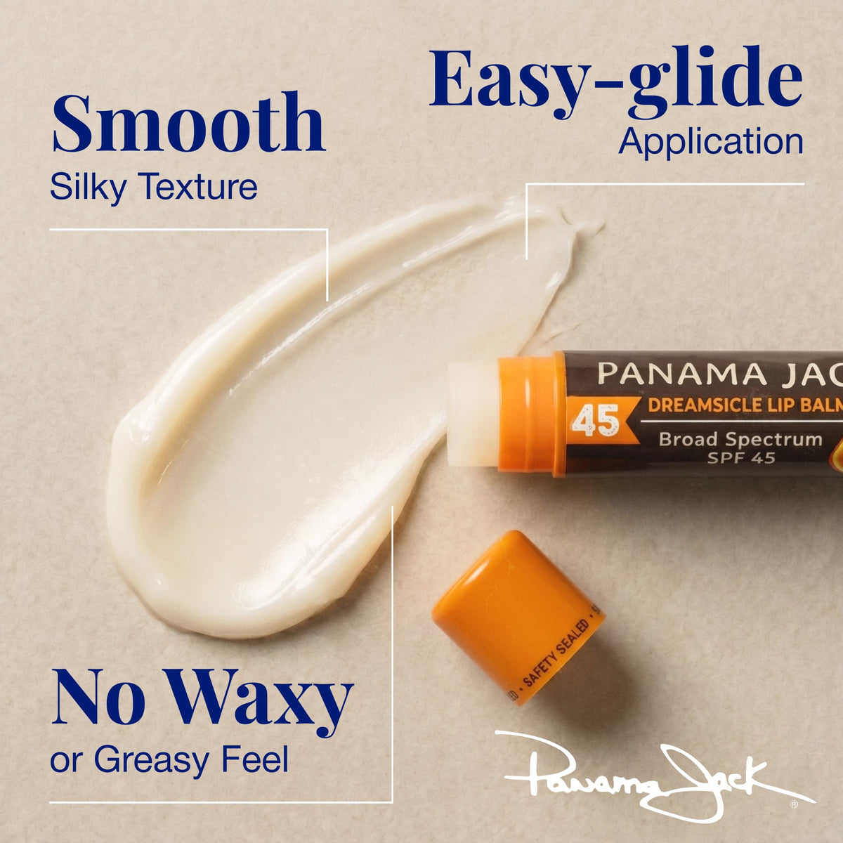 Panama Jack Sunscreen Lip Balm SPF 45 Broad Spectrum, Moisturizing, 4 Pack Panama Jack
