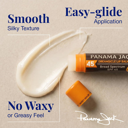 Panama Jack Sunscreen Lip Balm SPF 45 Broad Spectrum, Moisturizing, 4 Pack Panama Jack