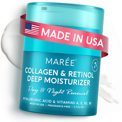 MAREE Face Moisturizer Retinol Cream for Face – Daily Wrinkle Cream for Women – Anti-Aging Face Cream – Facial Moisturizer with Collagen MAREE