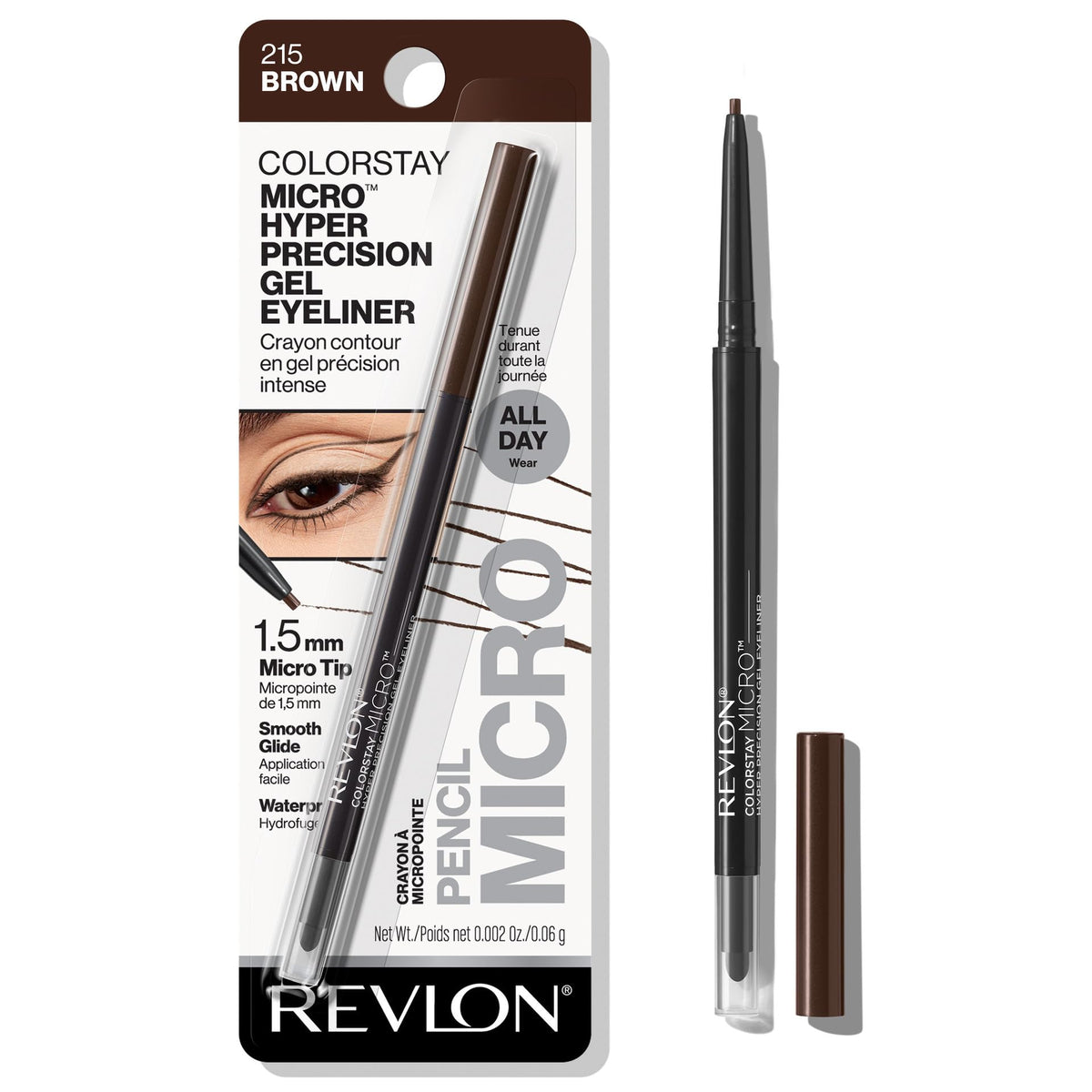Revlon ColorStay Micro Hyper Precision Gel Eyeliner, 215 Brown, 0.002 oz REVLON