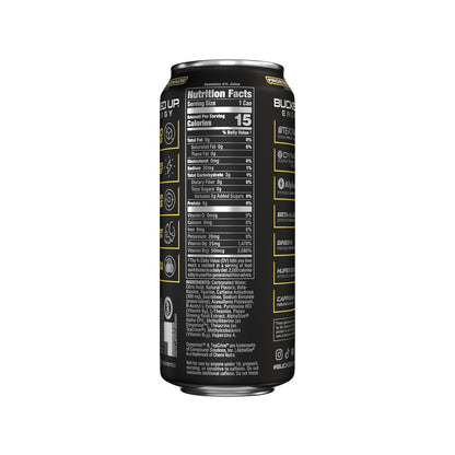 Bucked Up Energy Zero Sugar | 300mg Caffeine Energy Drink with AlphaSize TeaCrine Dynamine and Huperzine A | Zero Sugar Performance Beverage, 12 Pack, 16 fl oz Cans (Frosted Lemonade)
