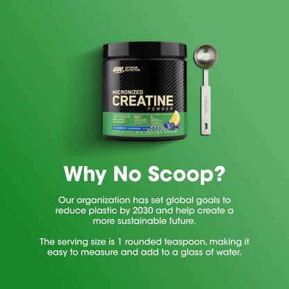 Optimum Nutrition Micronized Creatine Monohydrate Powder, Blueberry Lemonade Creatine, 60 Servings, 360 Grams (Packaging May Vary) Optimum Nutrition