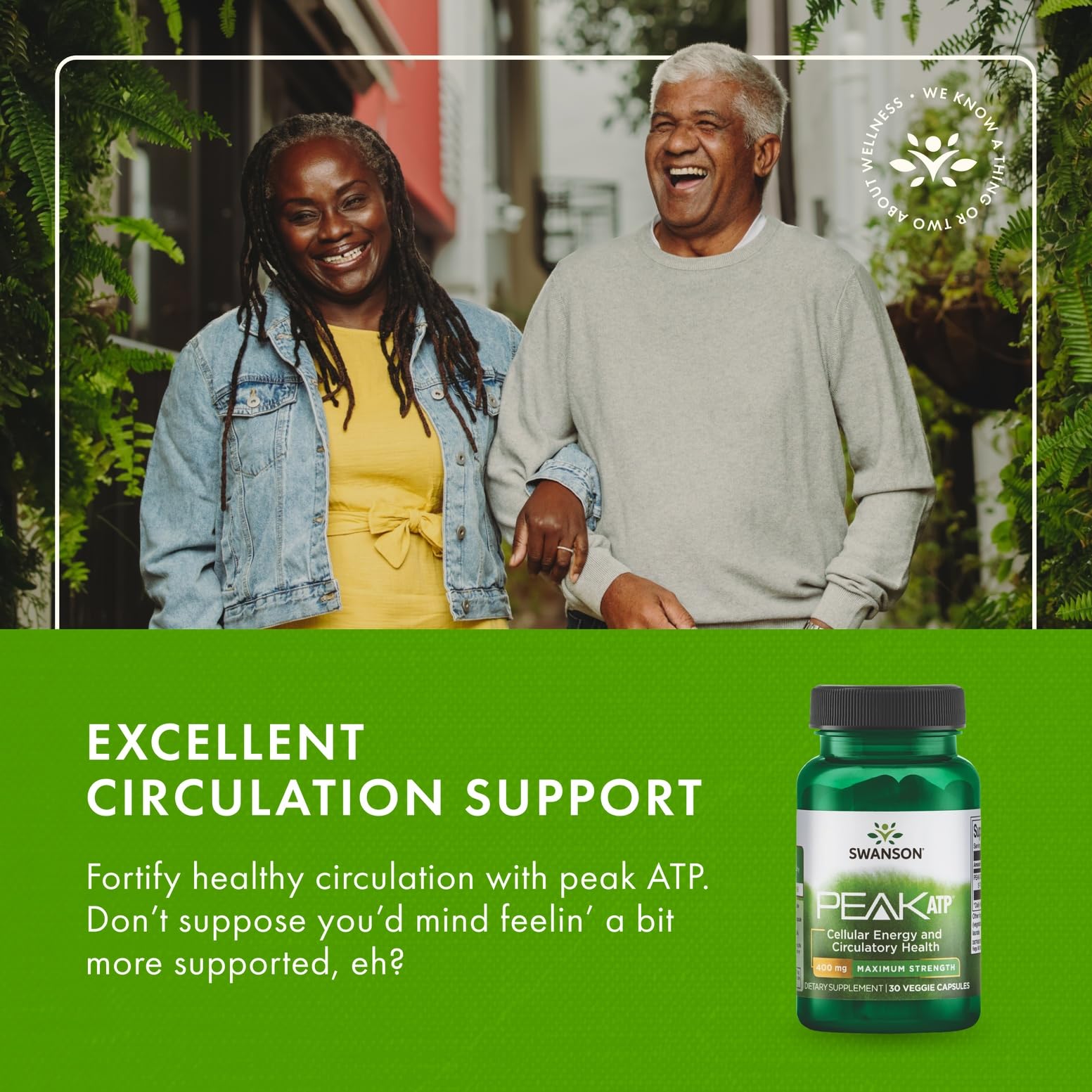 Swanson Maximum Strength Peak ATP Cellular Energy Supplement for Athletes and Active Adults Seeking Performance and Recovery Support - 400 mg (30 Veggie Capsules, 2 Pack) Swanson buy australia supplements