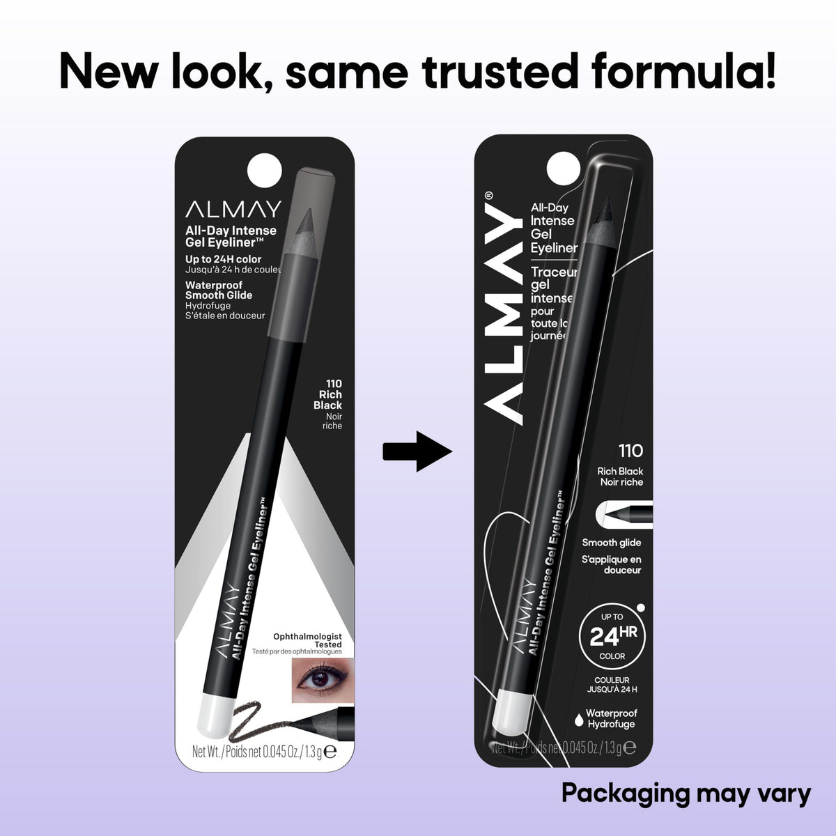 Almay All-Day Intense Gel Eyeliner, 130 Pure Plum, 0.045 oz Almay