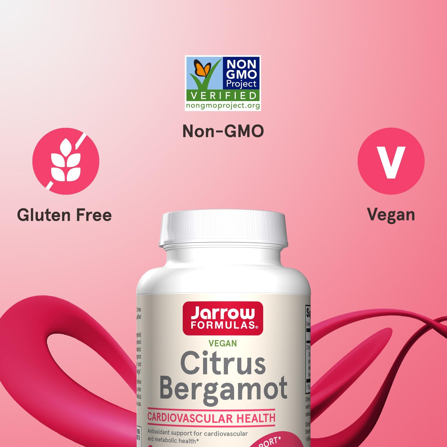 Jarrow Formulas Citrus Bergamot Supplement 500 mg - 120 Servings (Veggie Caps) - Antioxidant Support for Cardiovascular & Metabolic Health - Dietary Supplement Jarrow Formulas
