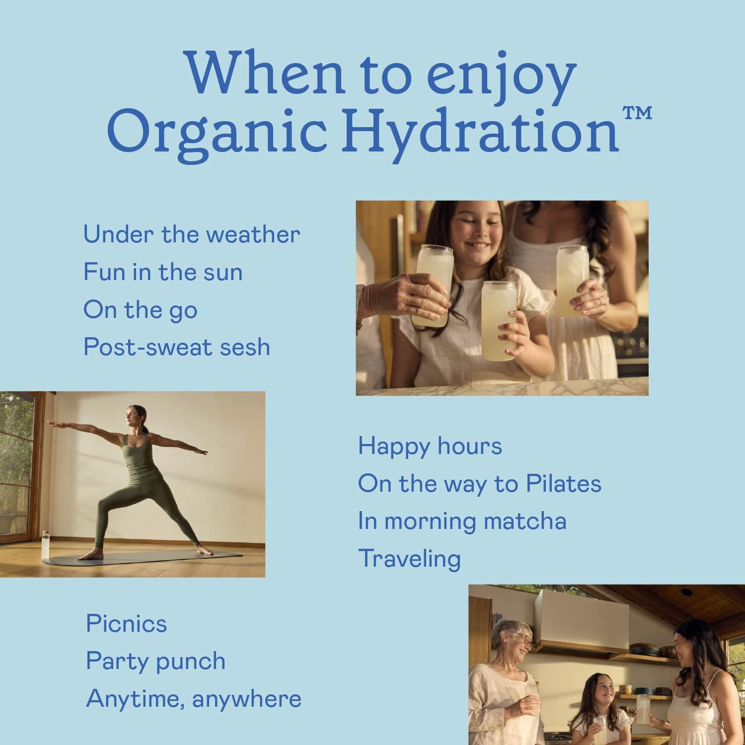 GOODONYA Organic Hydration Electrolyte Drink Mix, Certified Organic Hydration Powder, Non-GMO, Biochecked Glyphosate Free, Low Sugar, Lemonade Flavor, GOODONYA buy australia supplements