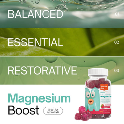 Chapter One Magnesium Gummies, Great Tasting Magnesium for Kids, Calm Kids Magnesium, Magnesium Gummies for Women and Men Zahler