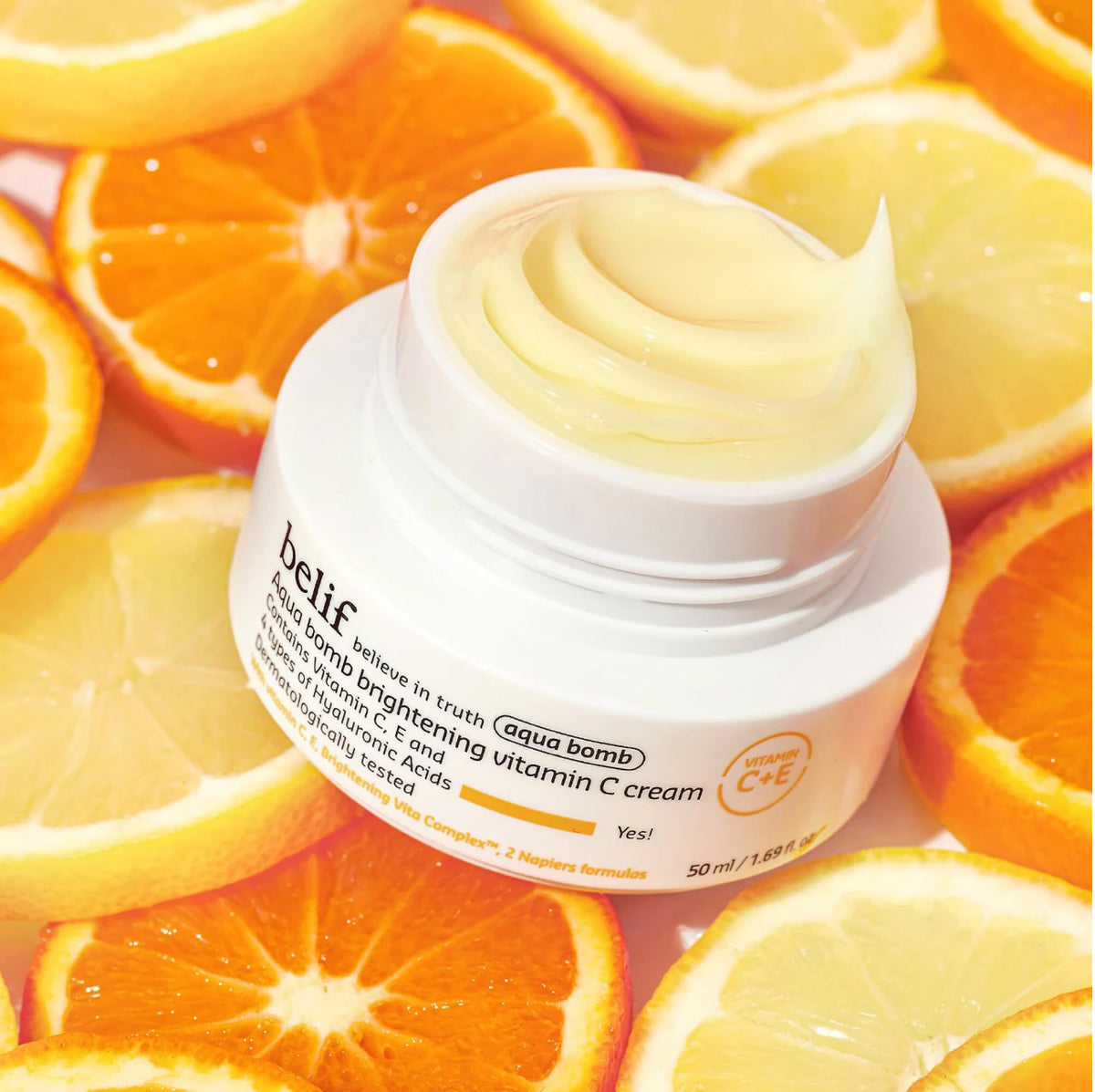 belif Aqua Bomb Vitamin C Face Cream Moisturizer, Infused with Hyaluronic Acid, Vitamin C & Vitamin E, Intense Hydration, For All Skin Types, Korean Skin Care belif