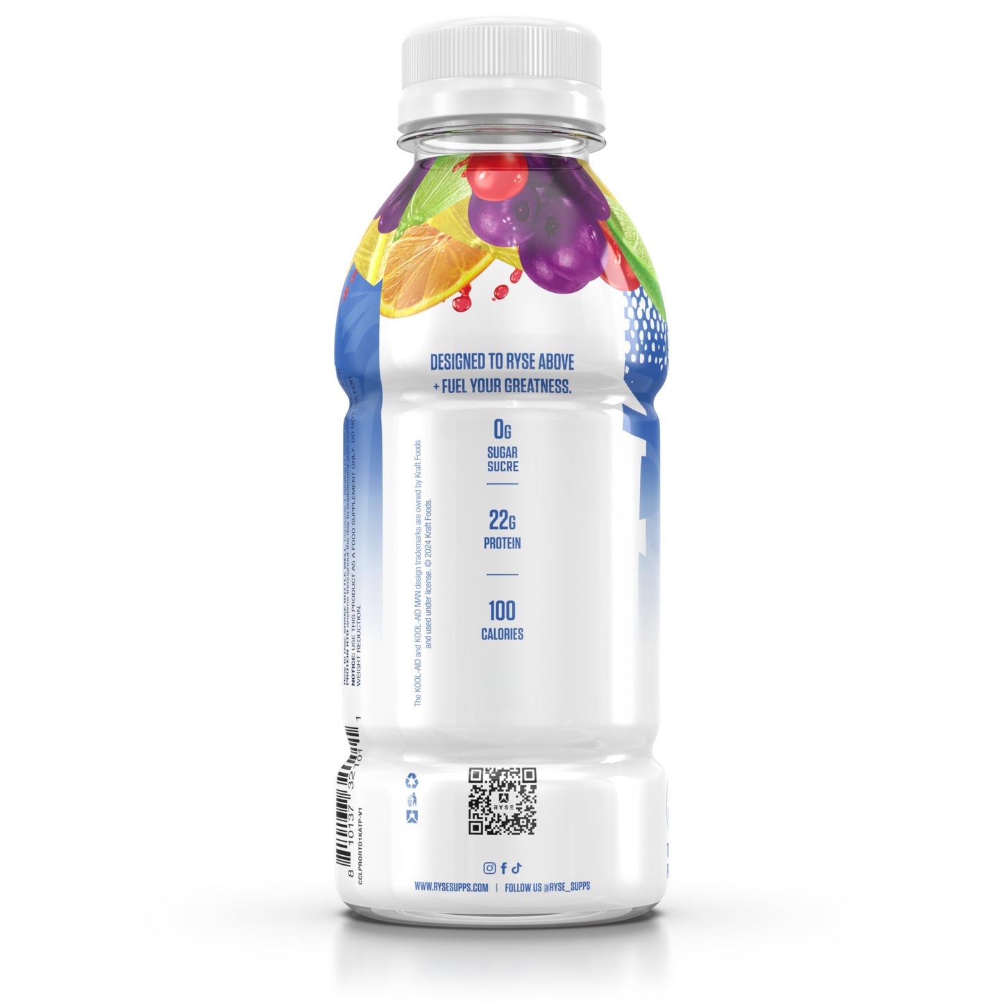 RYSE Clear Protein Drink - Variety Pack - 100 Calories, 22g Whey Isolate Protein Shake, Sugar-Free, 0g Fat & Lactose-Free - Refreshing Ready-to-Drink Beverage - 16.9 fl oz Bottles (12-Pack)