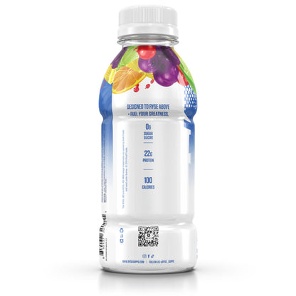 RYSE Clear Protein Drink - Variety Pack - 100 Calories, 22g Whey Isolate Protein Shake, Sugar-Free, 0g Fat & Lactose-Free - Refreshing Ready-to-Drink Beverage - 16.9 fl oz Bottles (12-Pack)